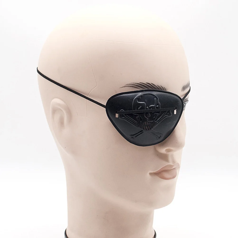 

1pc Pirate Eye Patch Design For Halloween Costume Accessory Adult Party Favor Elastic Strap Fit