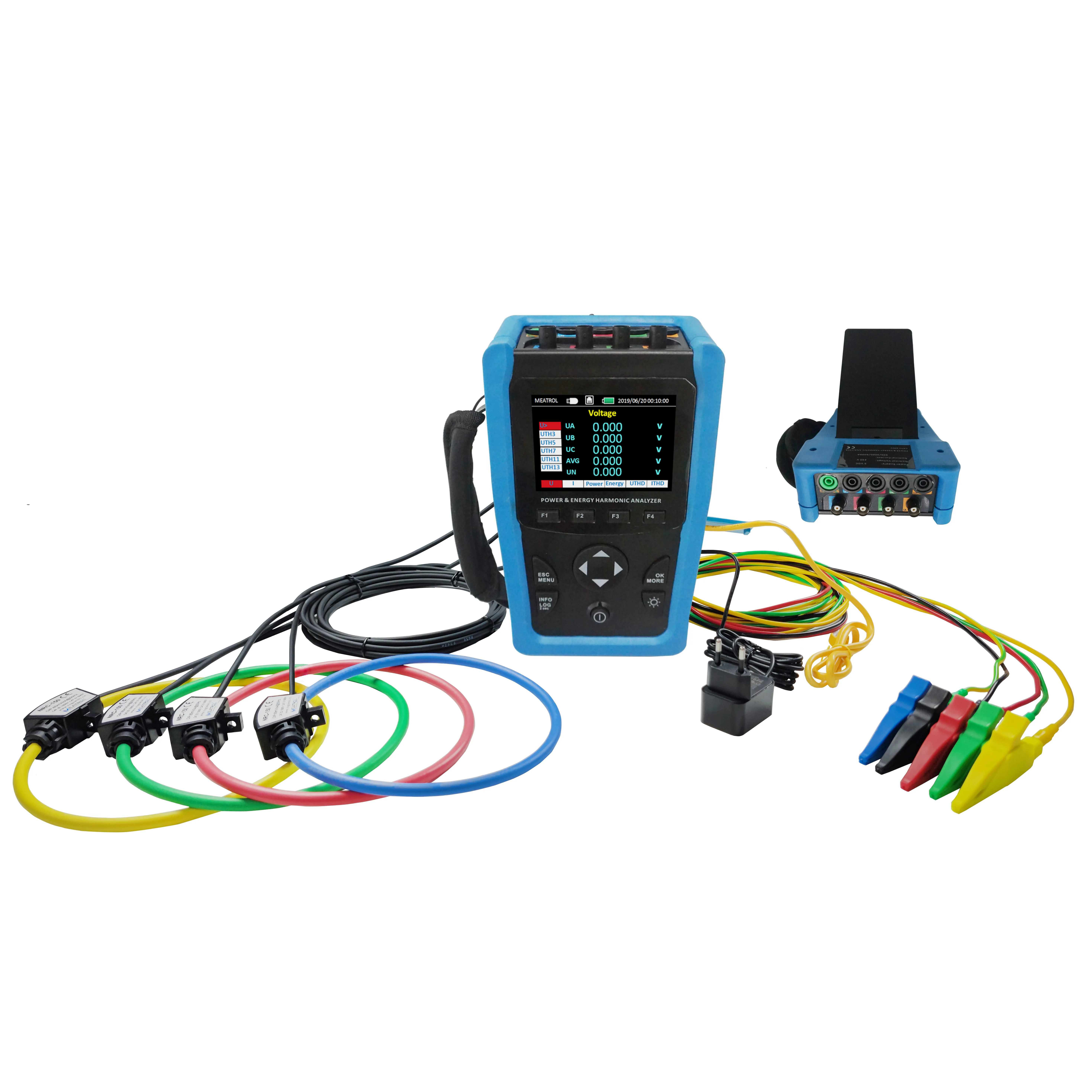 Mi550 Power Analyzer Multi-bahasa Ethernet Power Quality Meter Recorder Sensor Arus TRC-36 Konektor BNC