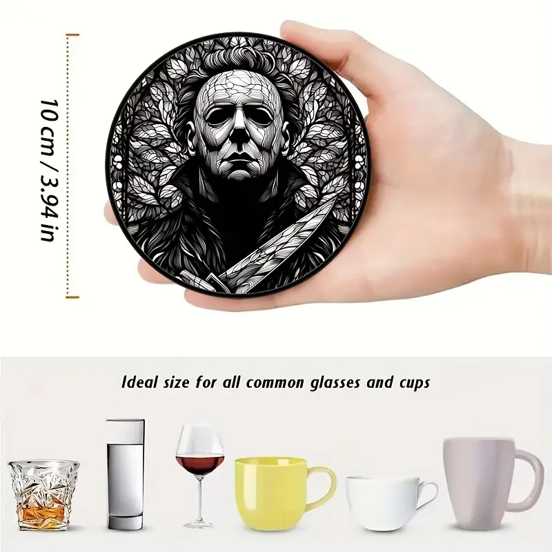 8 مجموعات من الوقايات الخشبية المطلية بنمط شخصية فنية مضادة للانزلاق، مناسبة لتزيين أدوات المطبخ في غرفة المعيشة