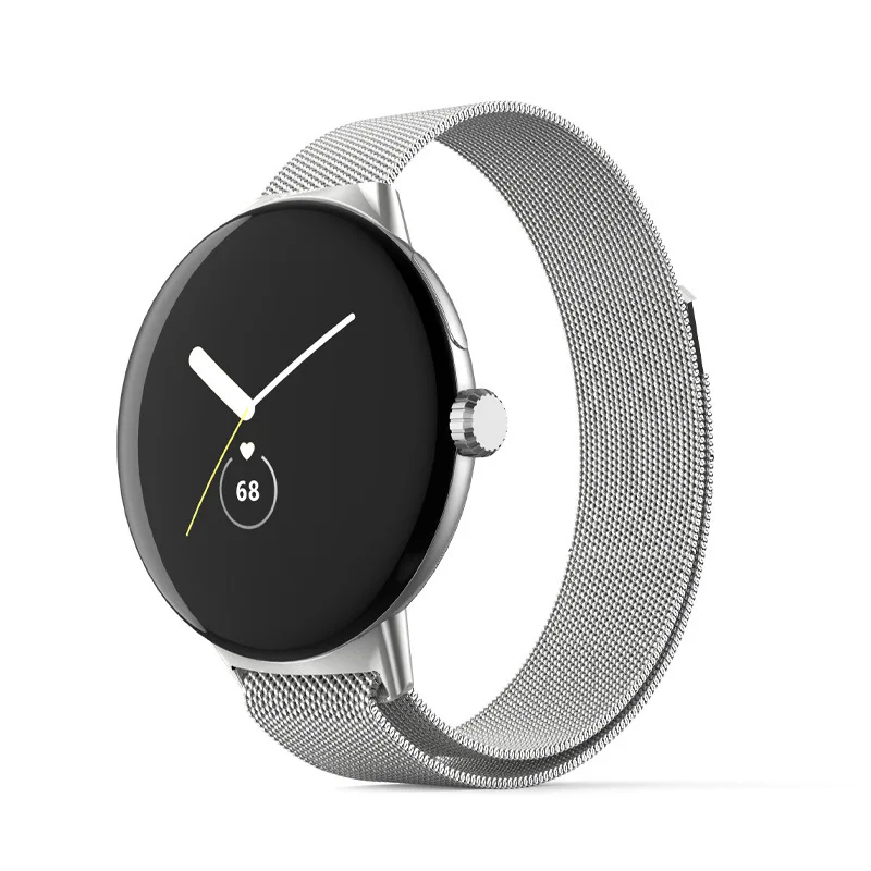 No Gaps Milanese Strap For Google Pixel Watch Magnetic Loop Bracelet Correa For Google Pixel Watch 2 Stainless Steel Metal Band