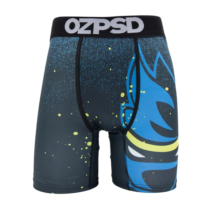 1PC OZPSD Men Underwear Boxers Breathable Summer Male Panties Lingerie Men Underpants Trunks Plus Size Print Man Boxer Briefs