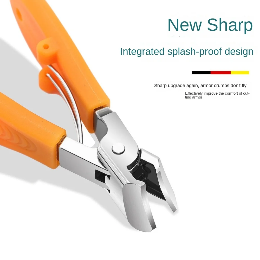 Brede kaakopening Anti-spat schuine nagelknipper Diagonale mond Schuin mes Gebogen nagelknipper Roestvrij staal Duurzaam