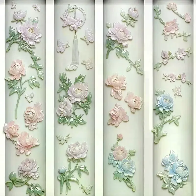 3D Peony Flower Nail Mold DIY Silicone Nail Tool Floral Petal Nail Art Carving Template Manicure Design