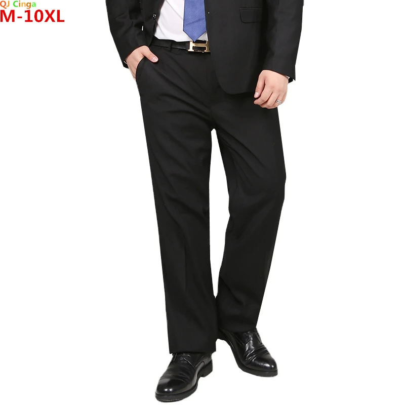 

M-10XL Large Size Suit Pants Men's Business Casual Trouser Dark Blue and Black Can Choose Obese Men Cool Choice