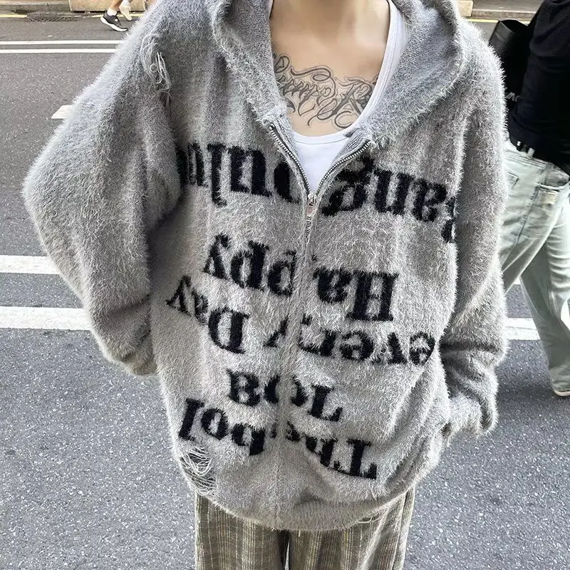 

Korean Loose Comfortable Lazy Sle Women's Hooded Open Cardigan Spring Autumn Thin New Sle High School College Student Out...