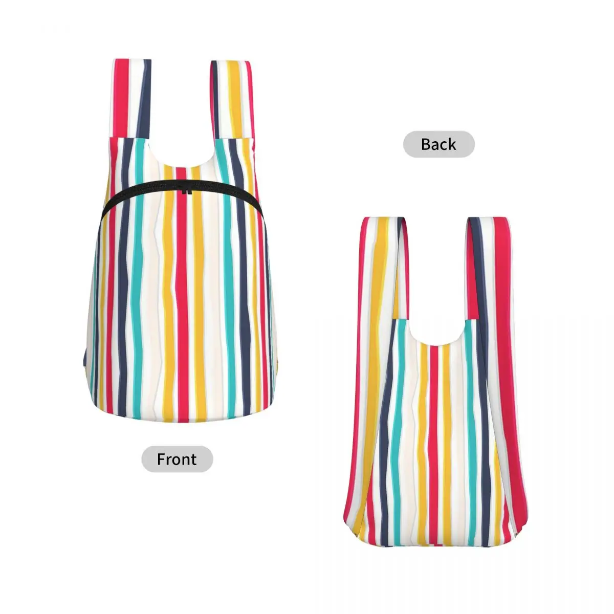 Lively Vertical Patterns Colors Fall Backpack Student Storage BookBag Children School Bag Computer Shoulder Bags for Boys Girls