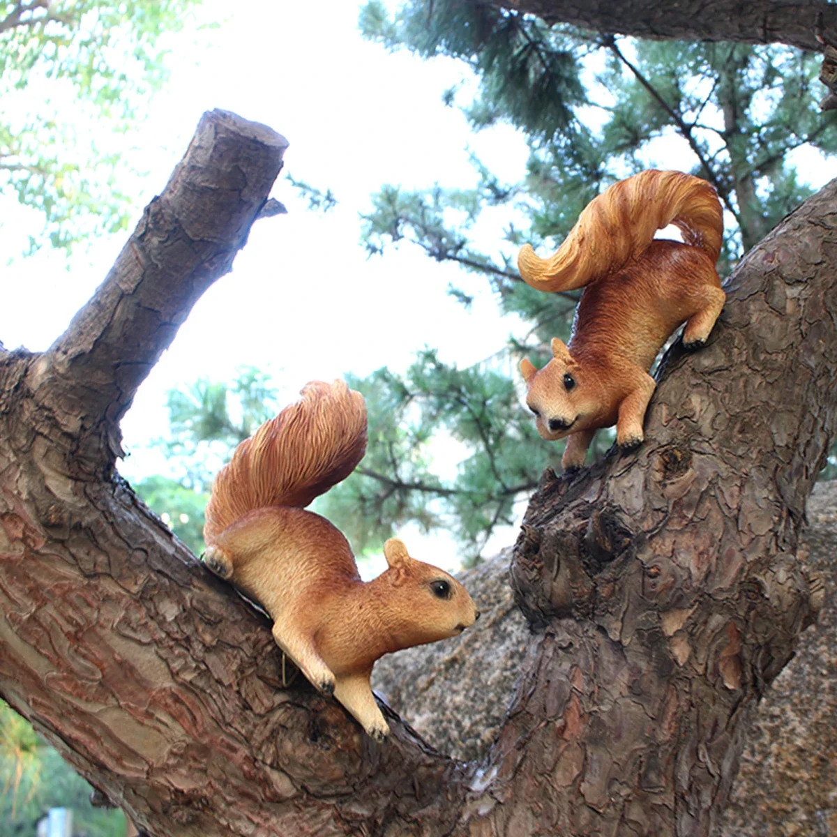 

Декор для дома и сада, имитация белки, креативный кулон из смолы, микропейзаж, украшение для двора, 2 шт., забавный