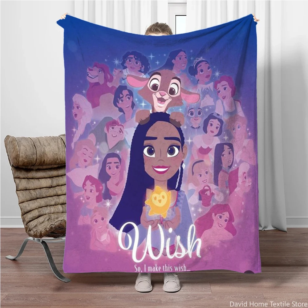 

Wish Disney Anime Blanket.Four Seasons Blanket.Soft Throw King Size Office,Chair,for Sofa,Living room,Travel Picnic Blanket Gift