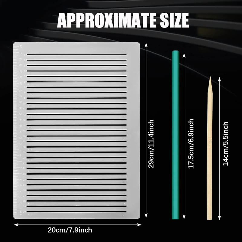 T04C-2 Pcs Plastic Straight Line Stencil Template For Journaling
