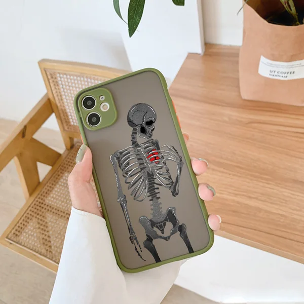 Lustige Skelett-Handyhülle für iPhone 16 15 14 13 12 11 Pro Max Mini X XR XS MAX 15 7 8 Plus SE2 Soft Shell stoßfeste Rückseite – Detail 7