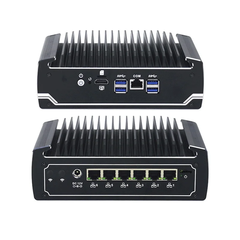 Yanling N18 Core I5 8250U 6-Mesh Mini Computer Industrial Control Soft Routing Fanless Mini Host VPN 6-Port Gigabit Stock