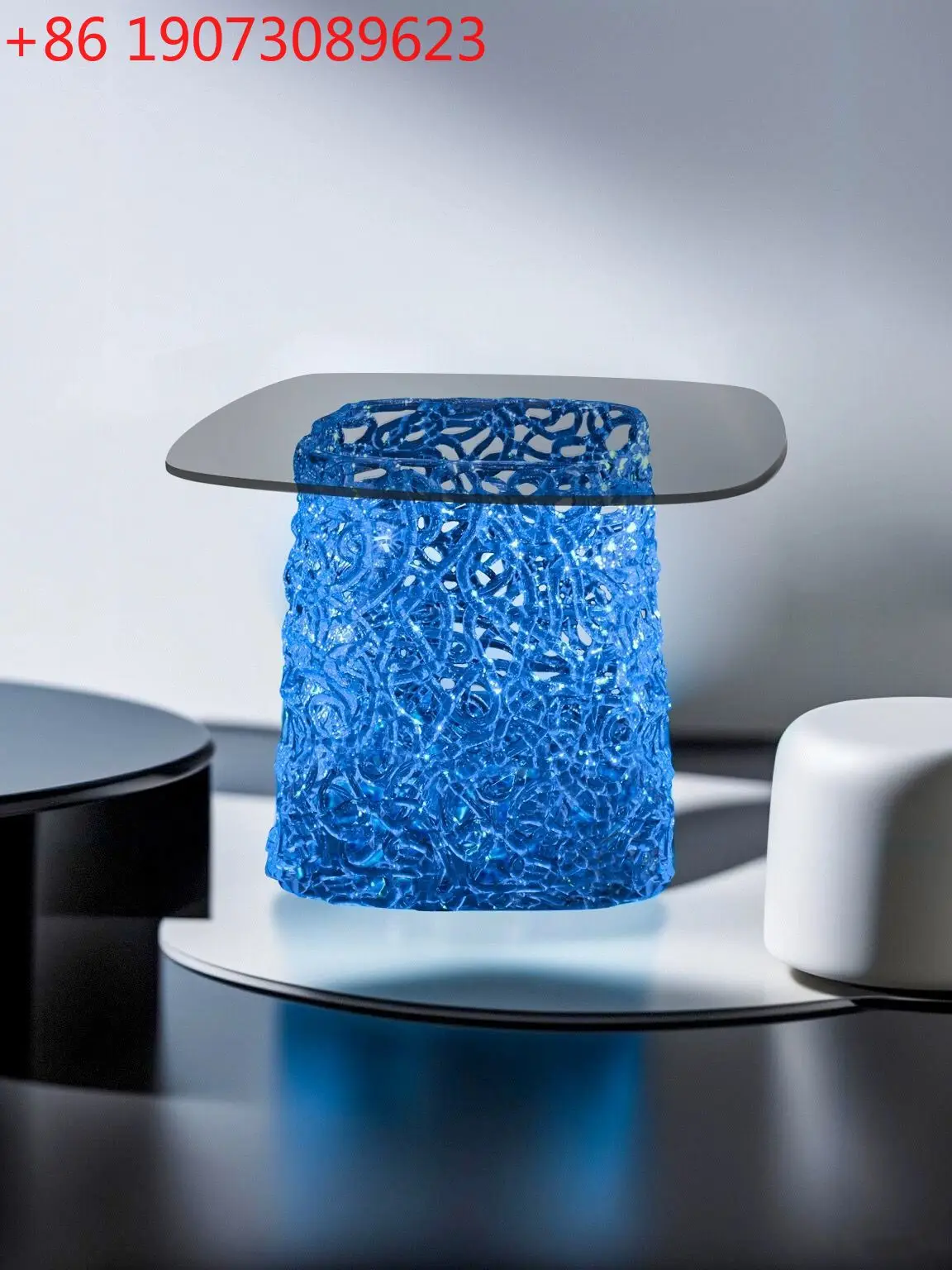 

Polycarbonate Coffee Table Luminous Art Corner Table Bedside
