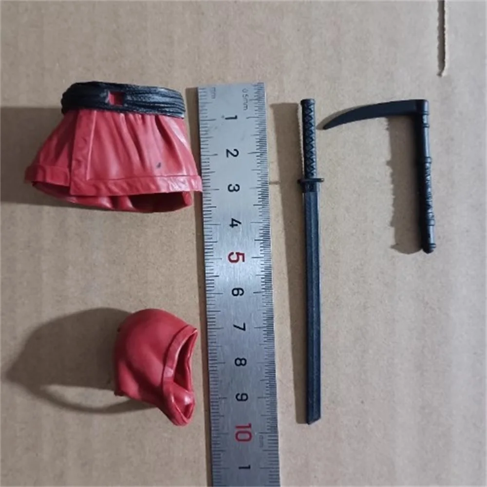 

Little 1/12 Soldier Ninja Accessories Hat Skirt Scythe Model Fit 6'' Action Figure Body In Stock Collectible