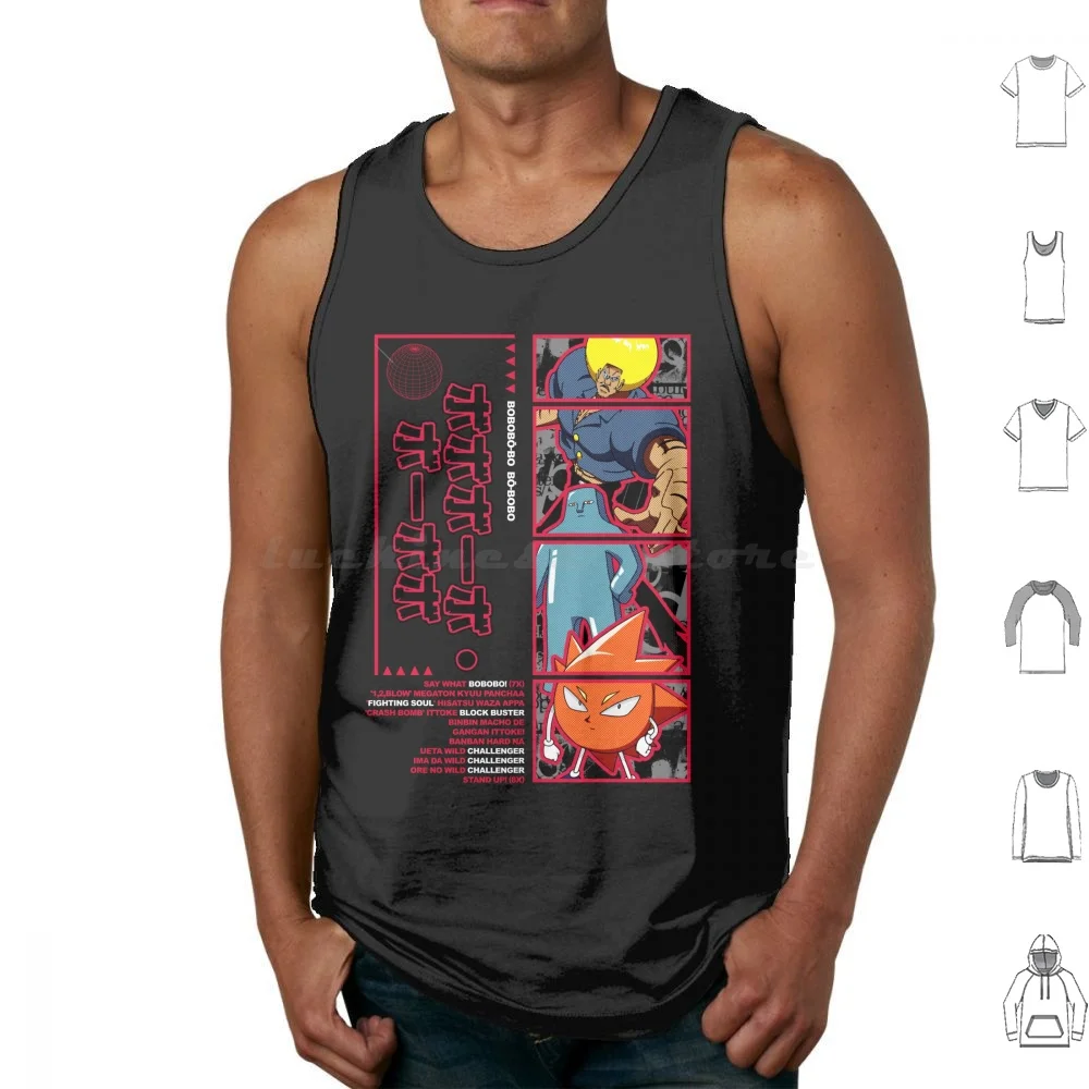 Bobo Brutalism Anime Ultimate Manga camisetas sin mangas de algodón con estampado Don Patch Tenosuke Anime Manga divertida mordaza Razor Japan Culture