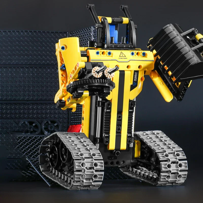 520Pcs 3 in 1 Deformation City RC Robot Excavator Racing Car Building Blocks Remote Control Bulldozer Truck Bricks Toys For Kids