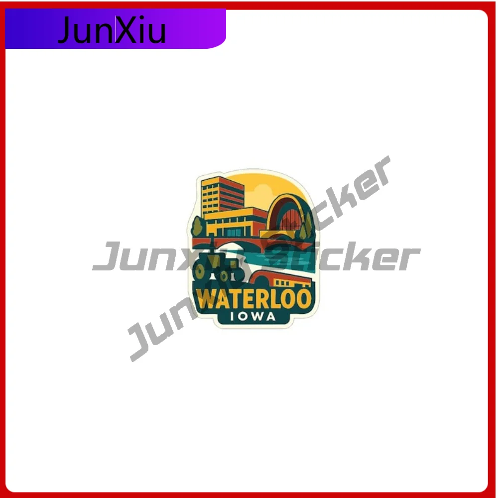 

Waterloo Iowa Travel Sticker Vinyl Anti Scratch Exterior Decor Decal Scratch Cover Sticker For Car Bumper Suv Stickers And Decal
