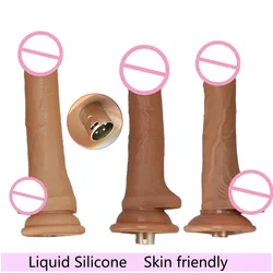 New Lifelike Liquid Silicone  Dildos for Women Masturbation 3XLR Sex Machine Attachment Vibrator Vaginal Thrust Sex Toys