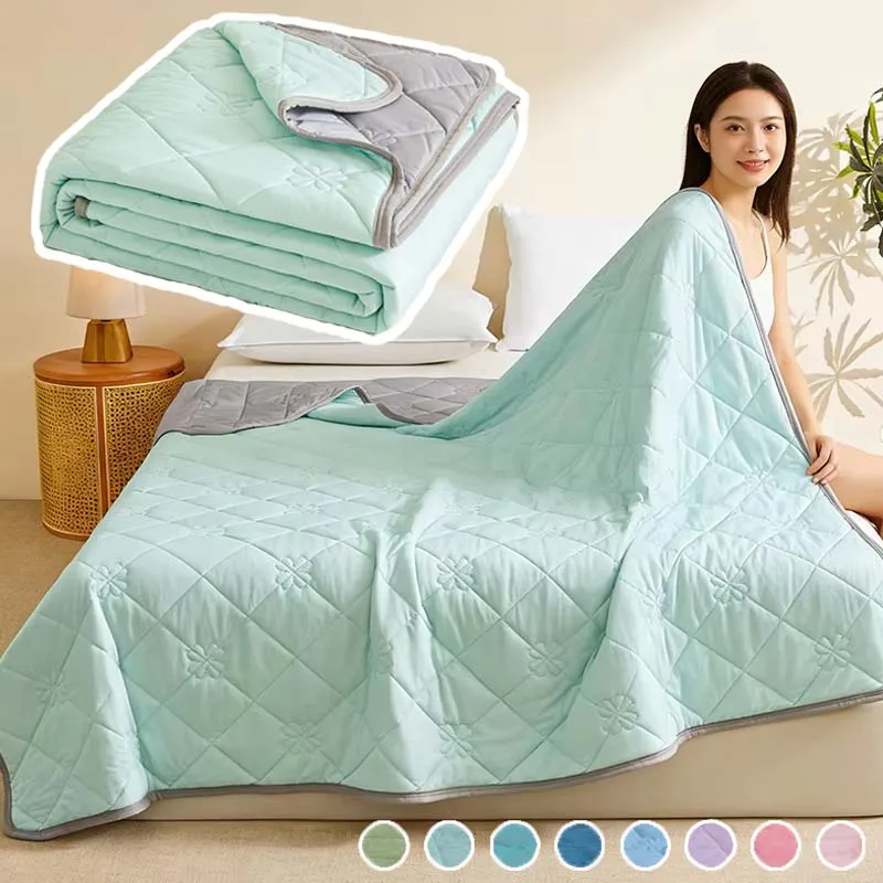 1PC Summer Double Side Cooling Blanket for Bed Soft Breathable Quilt Queen King Air Condition Comforter Lightweight Cool Duvet