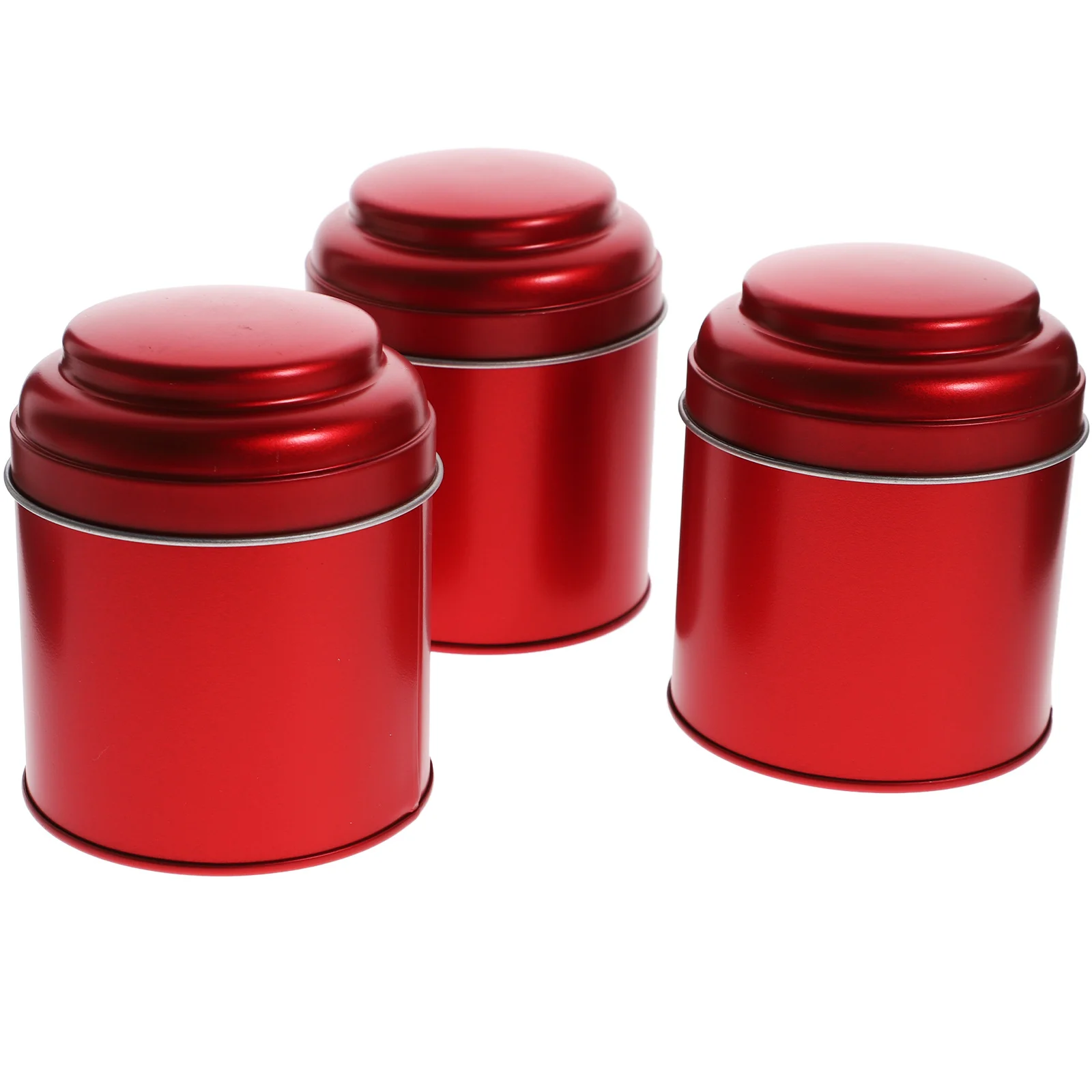 3 قطعة علب معطرة صفيح محكم الشاي تخزين الجرار للقهوة السكر التوابل الفواكه المجففة ديكور منزلي معدني #4