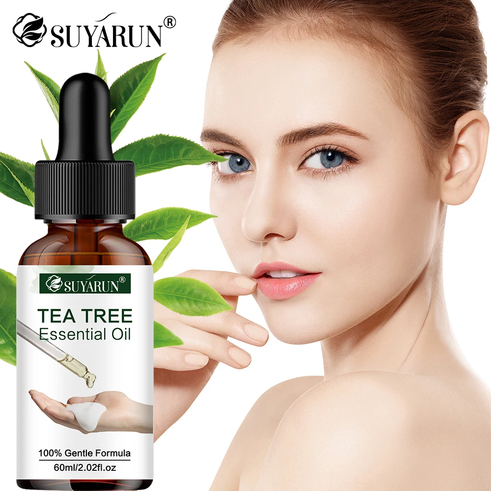 SUYARUN Tea Tree Oil Serum - Natural Moisturizing & Soothing Face Care for Clear, Hydrated Skin.