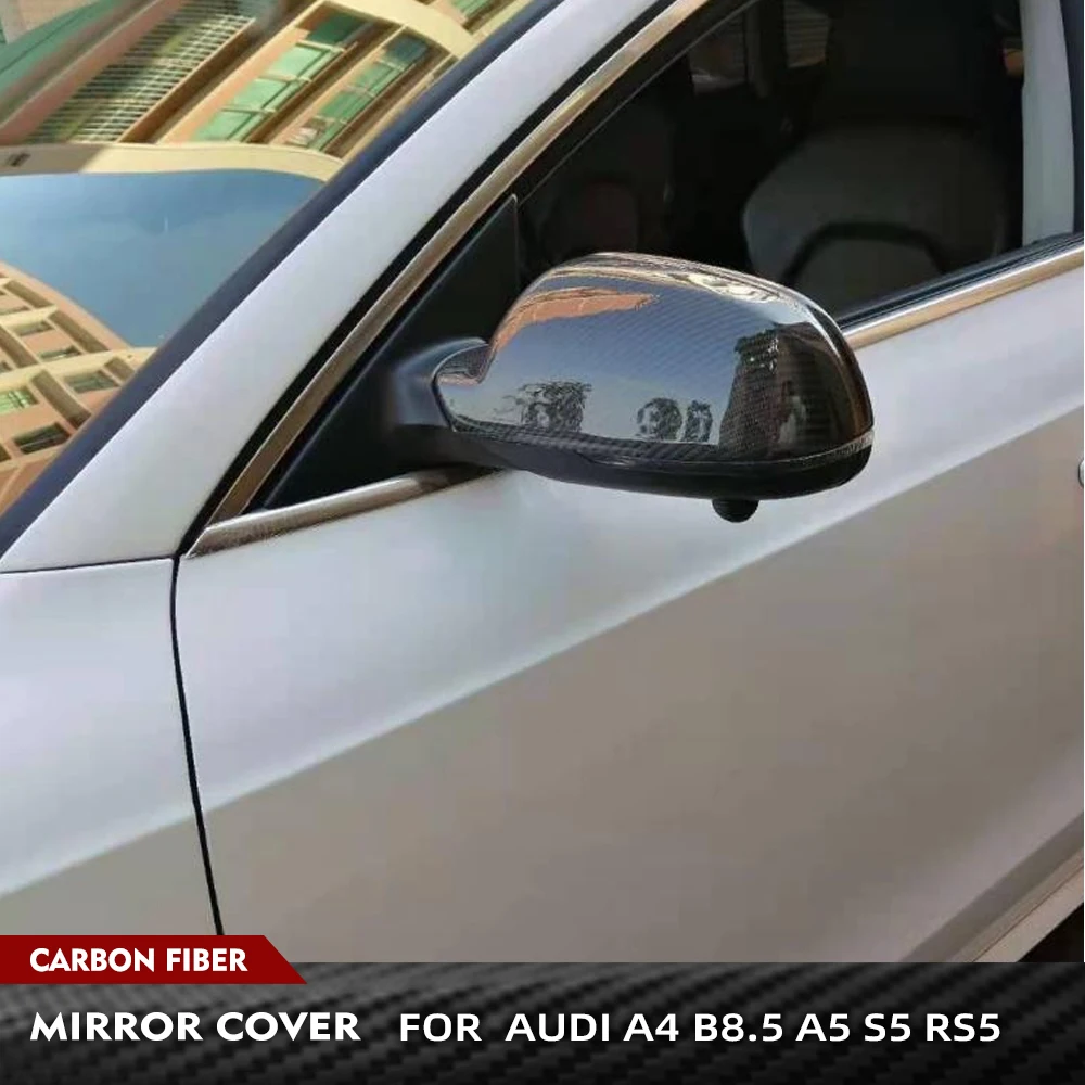 

For Audi A4 S4 RS4 B8.5 2012-2015 A5 S5 RS5 2009-2015 Carbon Fiber Car Rearview Mirror Covers Side Mirror Cover With Lane Assist