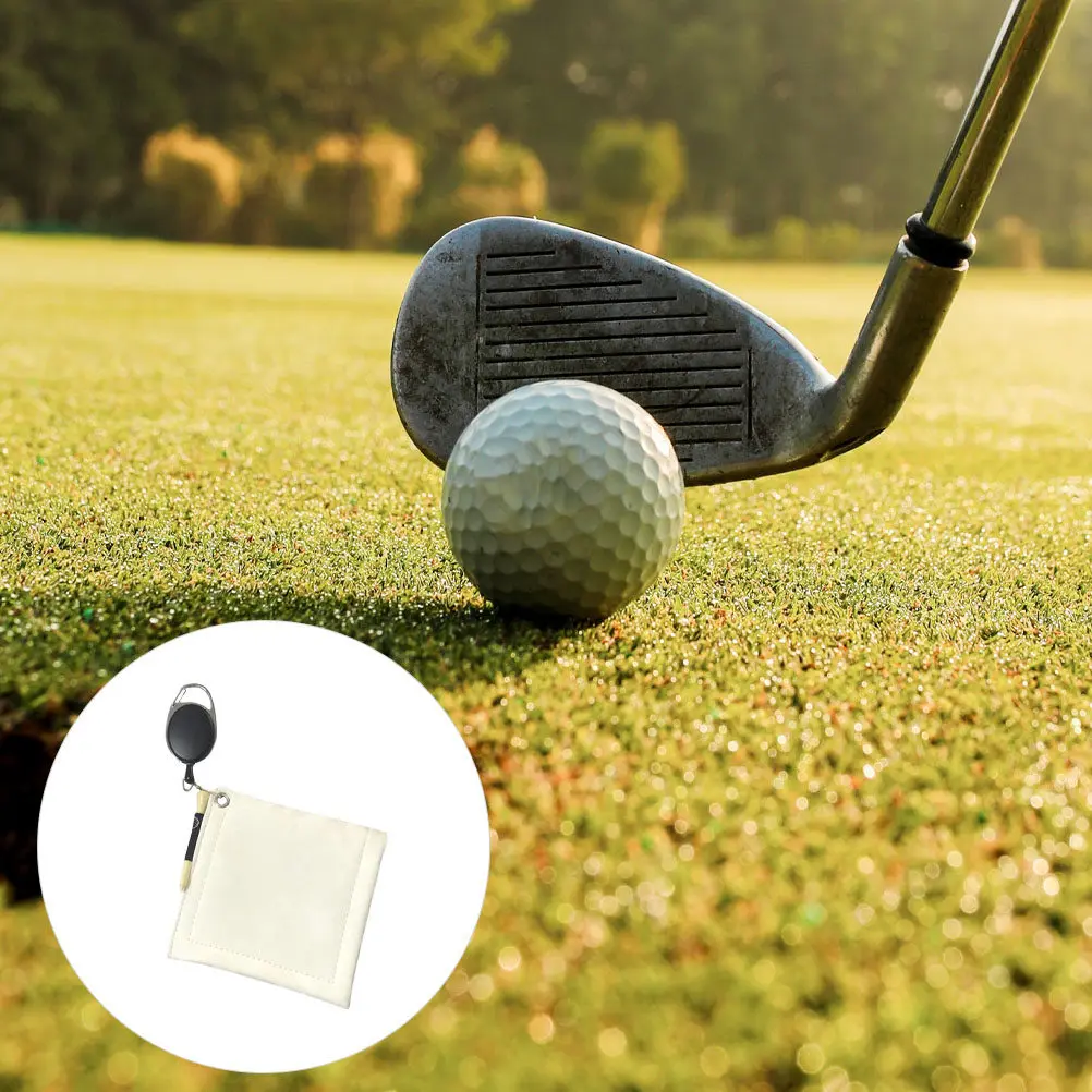 Professional Golf Ball Wiping Towel Portable Reusable Golfing Cleaning Cloth Buckle Carry System Sweat-Wicking Liner Outer Dry