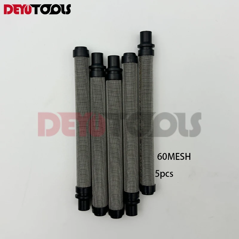 5pcs 30-200 Mesh Airless Paint Parts Filter Paint Spraygun Filter Reduces Nozzle Clogging Spraying Machine Accessories