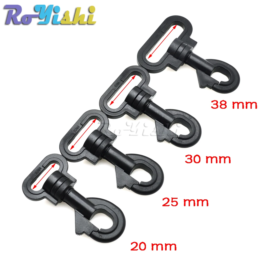 20mm 25mm 30mm 38mm Webbing Plastic Swivel Snap Hooks for Luggage Backpack Straps Accessories