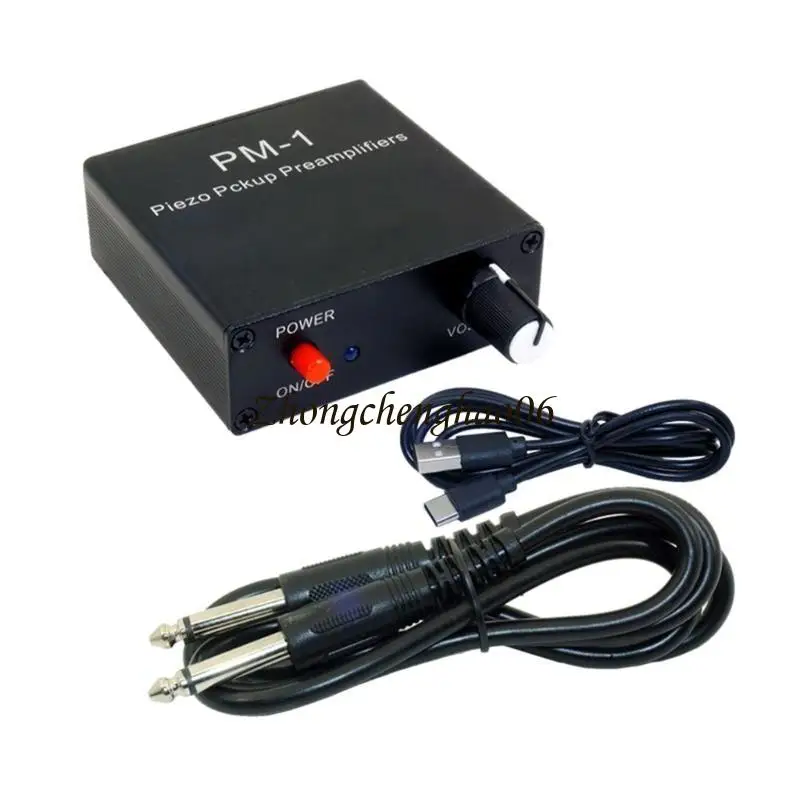 Piezo Pickup Preamplifier with Long Battery Service and Metal Housing Durability 601F