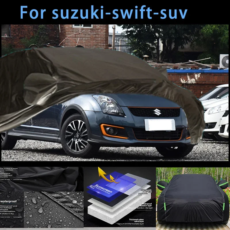 

For suzuki-swift-suv Outdoor Protection Full Car Covers Snow Cover Sunshade Waterproof Dustproof Exterior Car accessories