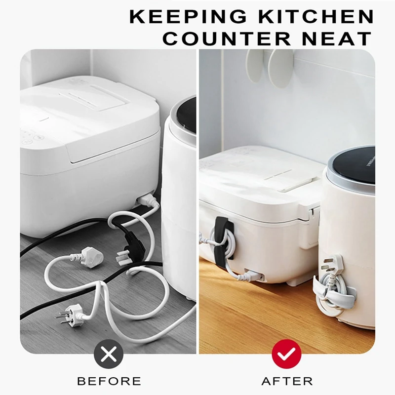 4PCS Kitchen Gadget Appliances Cord Organizer Cable Wire Winder Plug Keeper String Hider For Stand Mixer,Blender