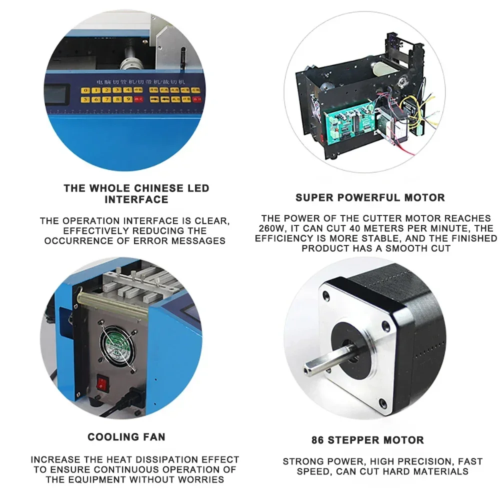 Microcomputer Auto pvc cutting machine Pipe Heat-shrink tube cutter,Rubber strip,Silicone pipe,PVC,PU,Glass fiber tube Wire rope