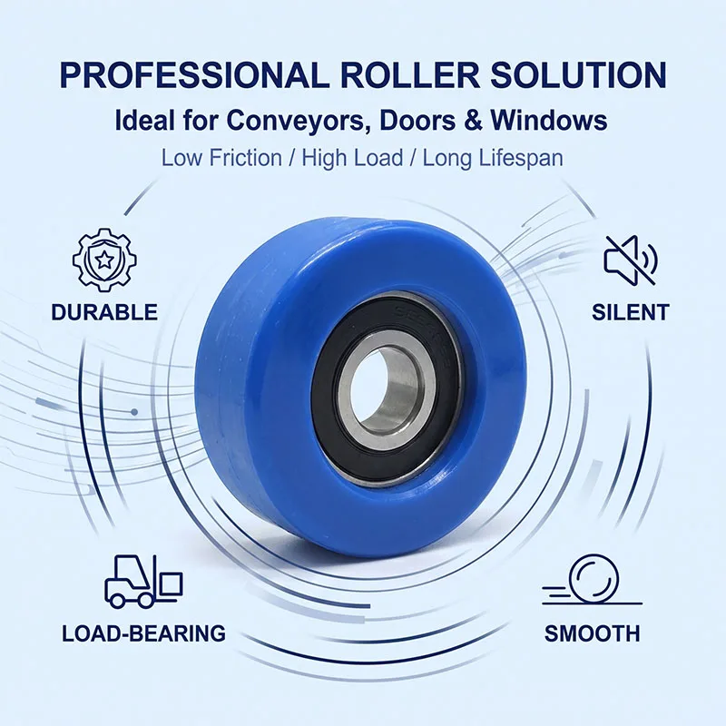 

1pcs 12x50x20 Polyurethane Bearing Roller PU620150-20 OD 50mm Diameter PU Coated Wheel 12*50*20 Plastic Bearing Pulley