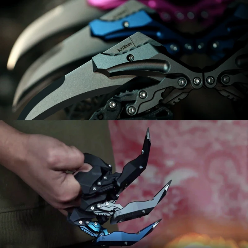 1PC Creative High-quality Outdoor EDC Portable Titanium Alloy Hand Assembled Mechanical Claw Cosplay Prop Tool