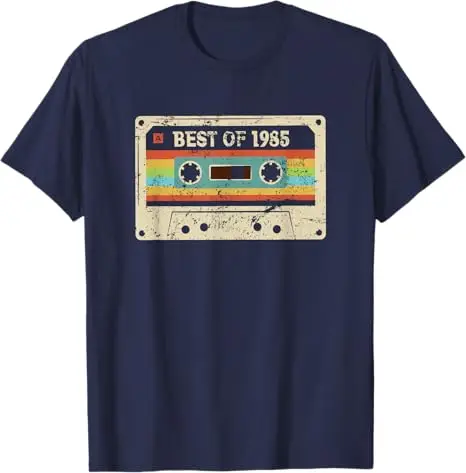 Classic 1985 Retro Style Vintage T-Shirt Humor Funny 40th Birthday Best of 1985 Saying Tee 40 Years Old Clothes Mama Daddy Gifts