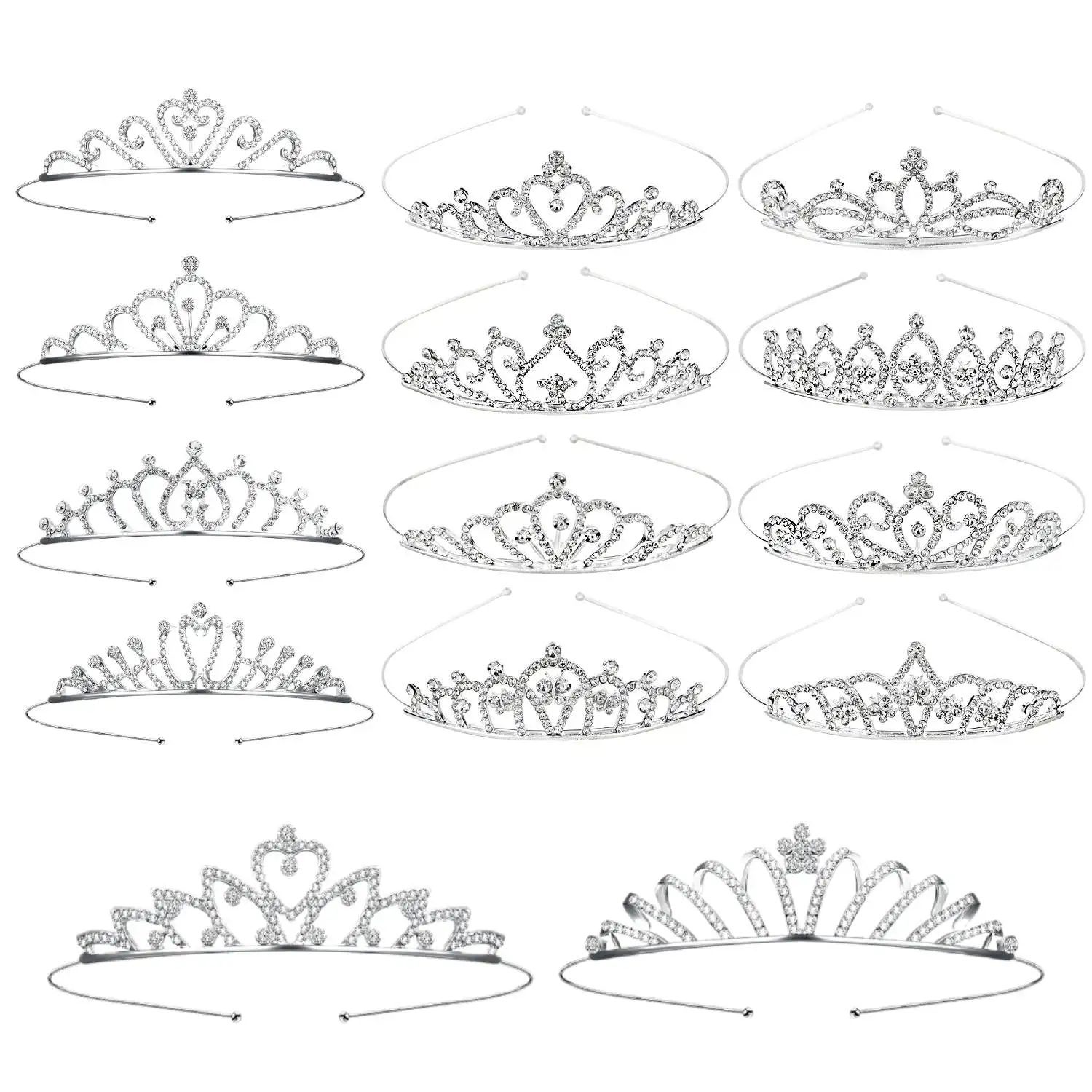 

14PCS Alloy Rhinestone Crown For Women, Elegant Birthday Wedding Crown Tiara, Perfect For Holiday Gifts, Party, Halloween, Christmas