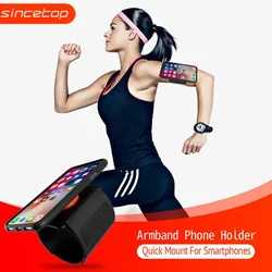High Quality Quick Mount Running Phone bag Arm Band Stand for iPhone Outdoor Sports Phone Holder Armband Case for Huawei Google