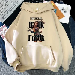 Hip Hop Streetwear It's Ok I'm Ok Tate McRae Hoodies Sudaderas Con Capucha Long Sleeve Winter Men/Women Sweatshirts Graphic Tops