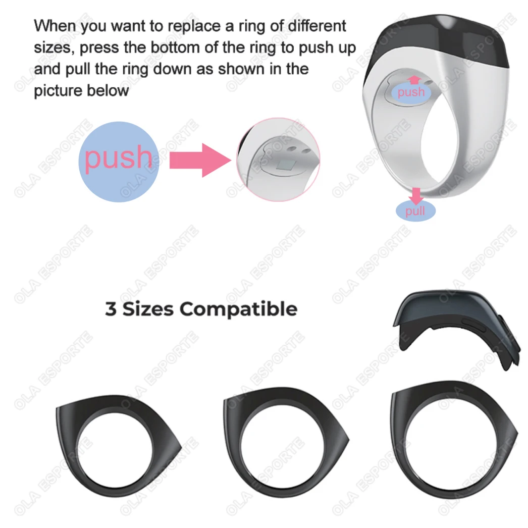 Smart APP Digital Display Tally Counter Ring, Wearable