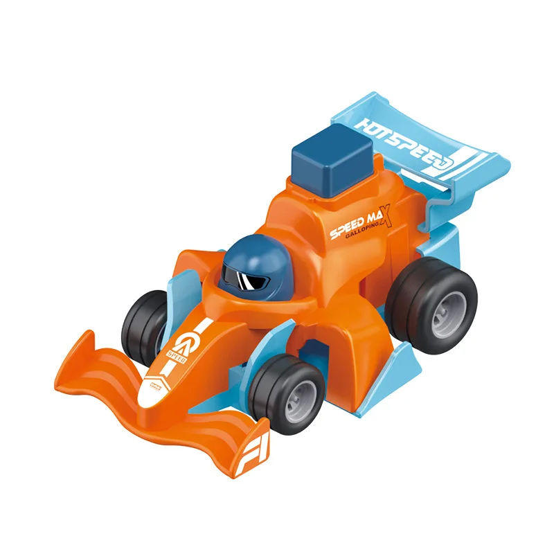 Coche de Kart de inercia con prensa de dibujos animados para niños, coche de carreras extraíble, rompecabezas para bebé, juguete deslizante, regalo para niño y niña de 1 a 3 años