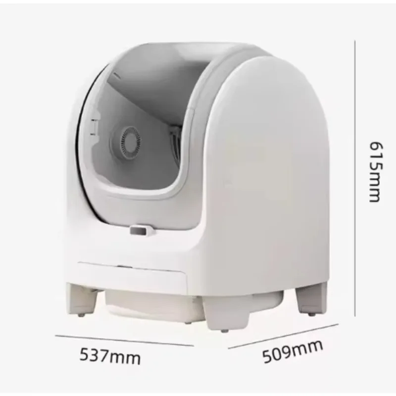 

Open-top Automatic Cat Litter Box with Dual Safety Sensors Self Cleaning Smart App Control Litter Box for Pet Cats