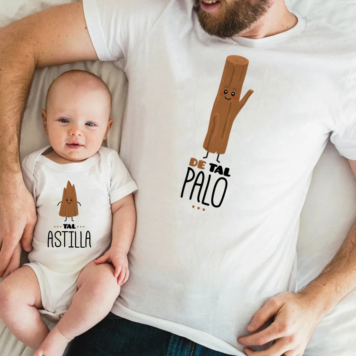 Funny Family Matching Shirts De Tal Palo Tal Astilla T-shirts Daddy and Boys Girls Tees Baby Rompers Father's Day Outfits Gifts