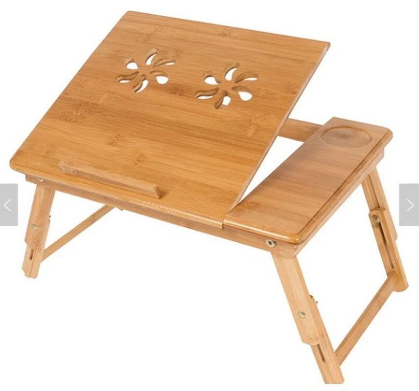 

Simple Bed Bamboo Laptop Table Multifunctional Folding Table Dormitory Student Desk Lazy Table Portable Mobile Study Table