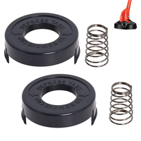 A21Q -4PCS 682378-02 Spool Cover Cap With Spring Compatible With Black + Decker GLC12 GL250 GL310 GL360 Strimmer Replacement