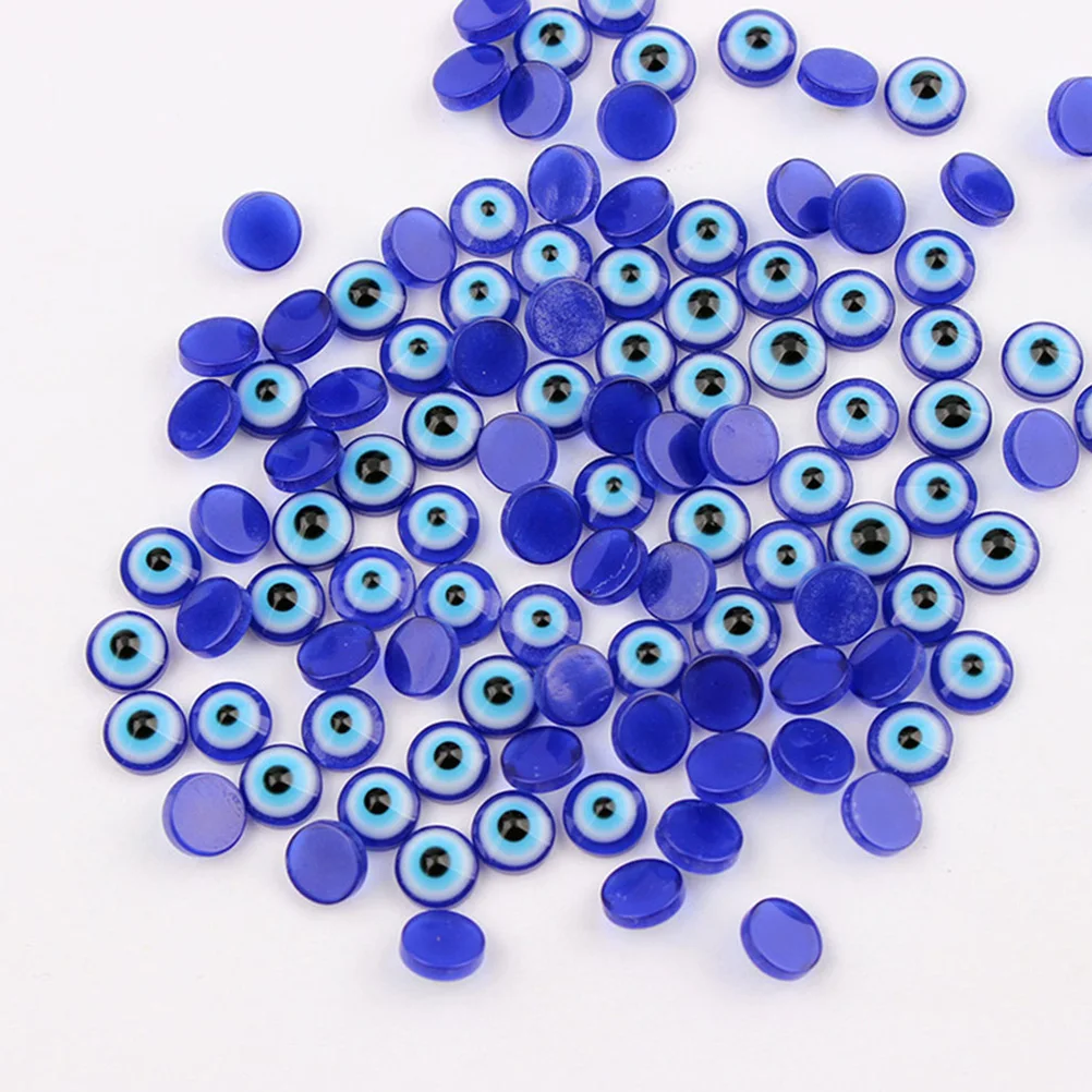 

50 шт., подвеска с куполом от сглаза, круглая форма, красивая текстура, подходит для ювелирных изделий «сделай сам», украшение для заколки для волос, украшение для голубых глаз