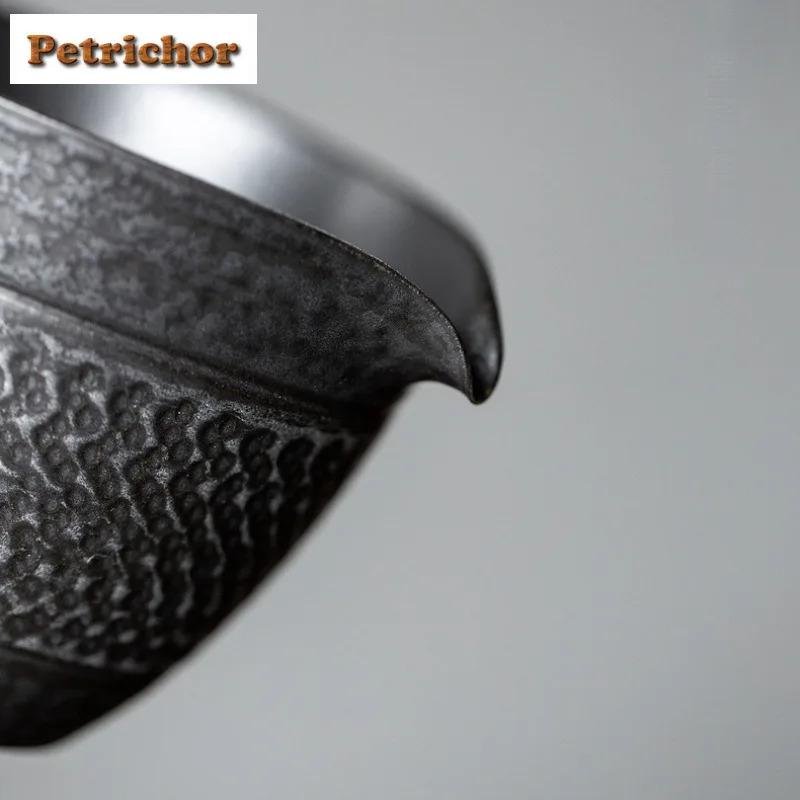 175 مللي النمط الياباني الفضة الأسود اليدوية سكين القفز نمط إبريق الشاي صب الشاي تشا هاي موزع العدالة كوب معرض القدح #3