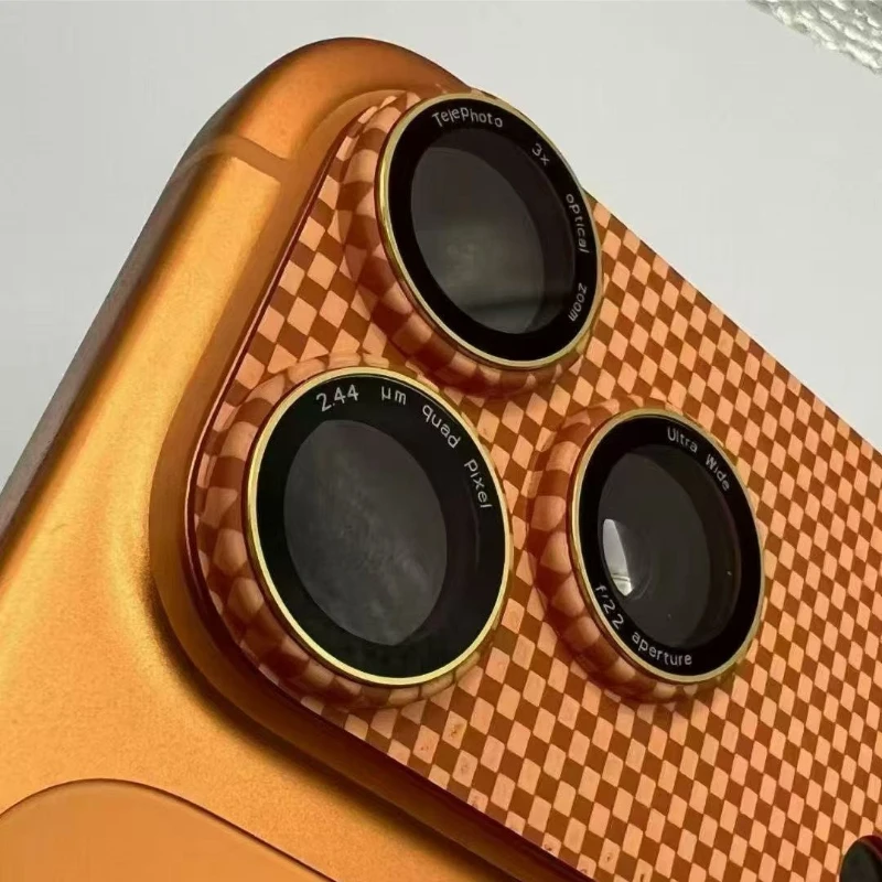 

Защитная пленка для объектива iPhone 17 Pro Max из углеродного волокна, металлическая монококовая броня, 1 шт.