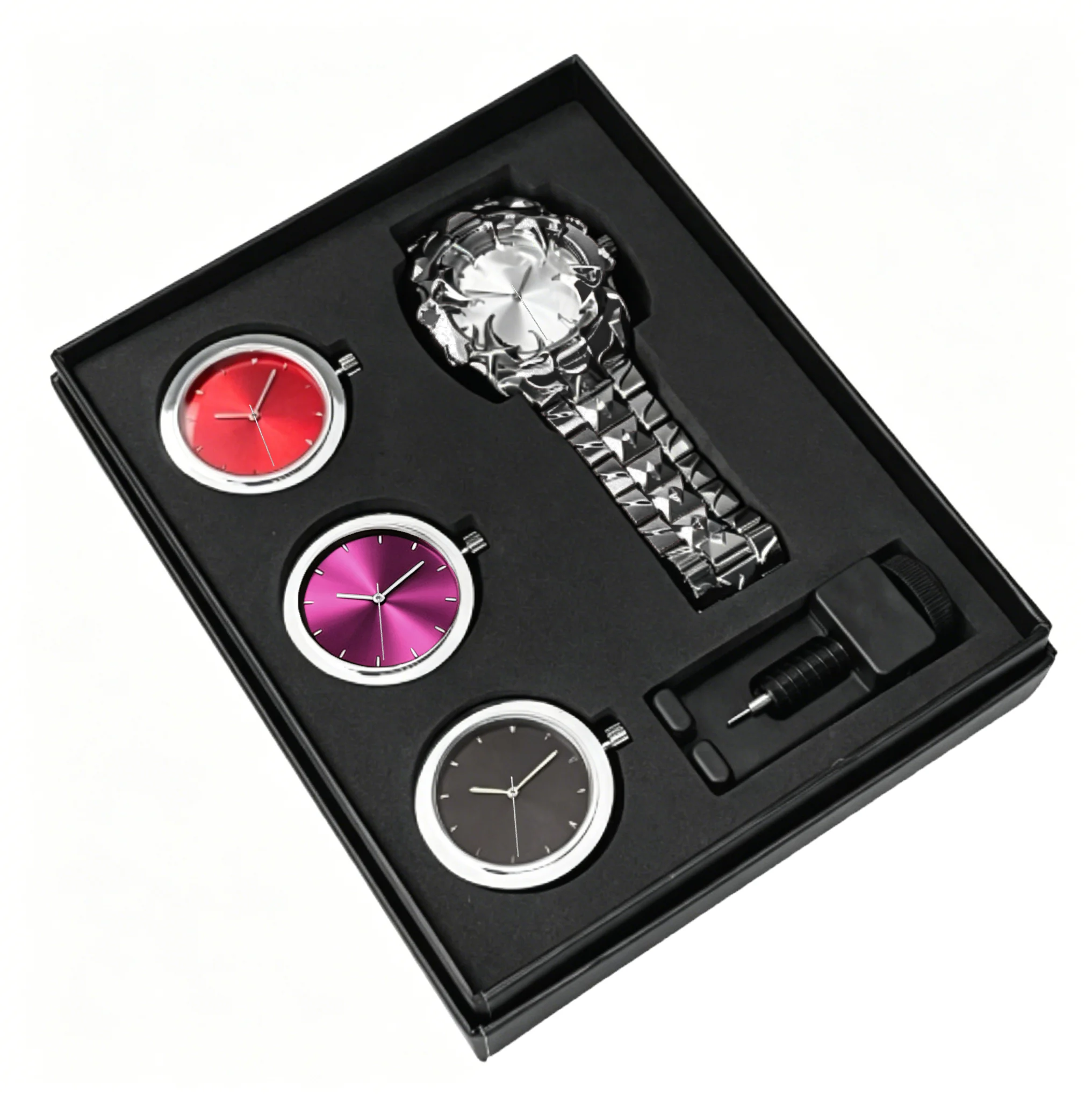 Men's Claw-Shaped Quartz Watch with Interchangeable Dials