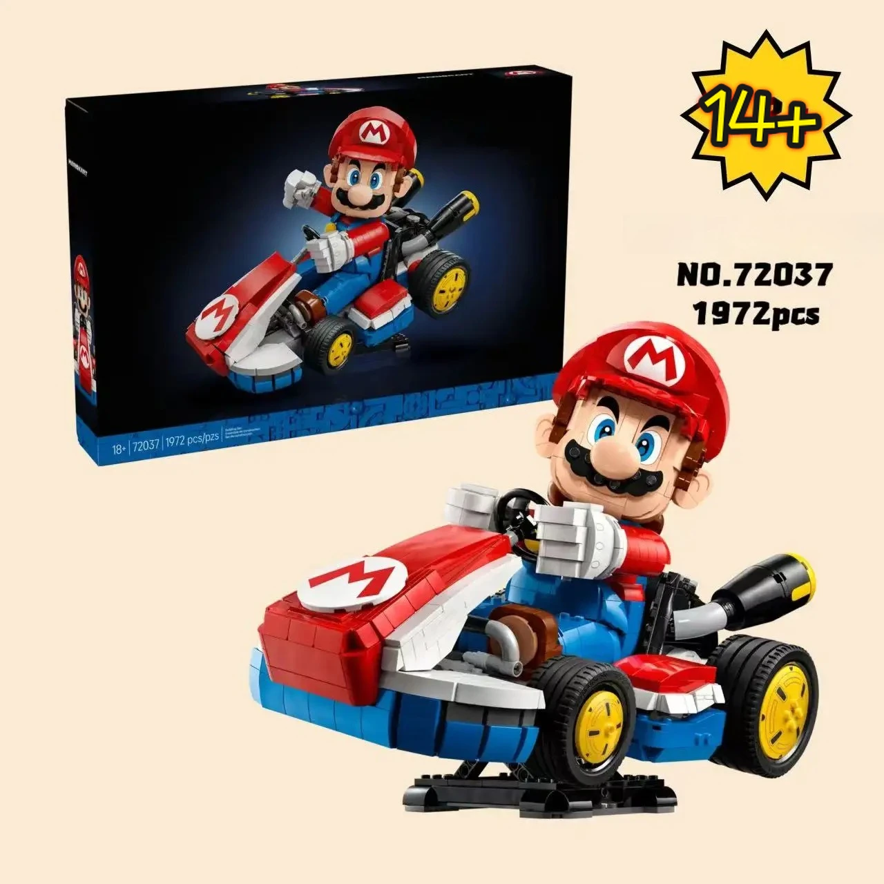 

Новый конструктор Disney 72037 Mario Kart: Премиальный игровой набор, реплика, коллекционный декор для дома и подарок для энтузиастов