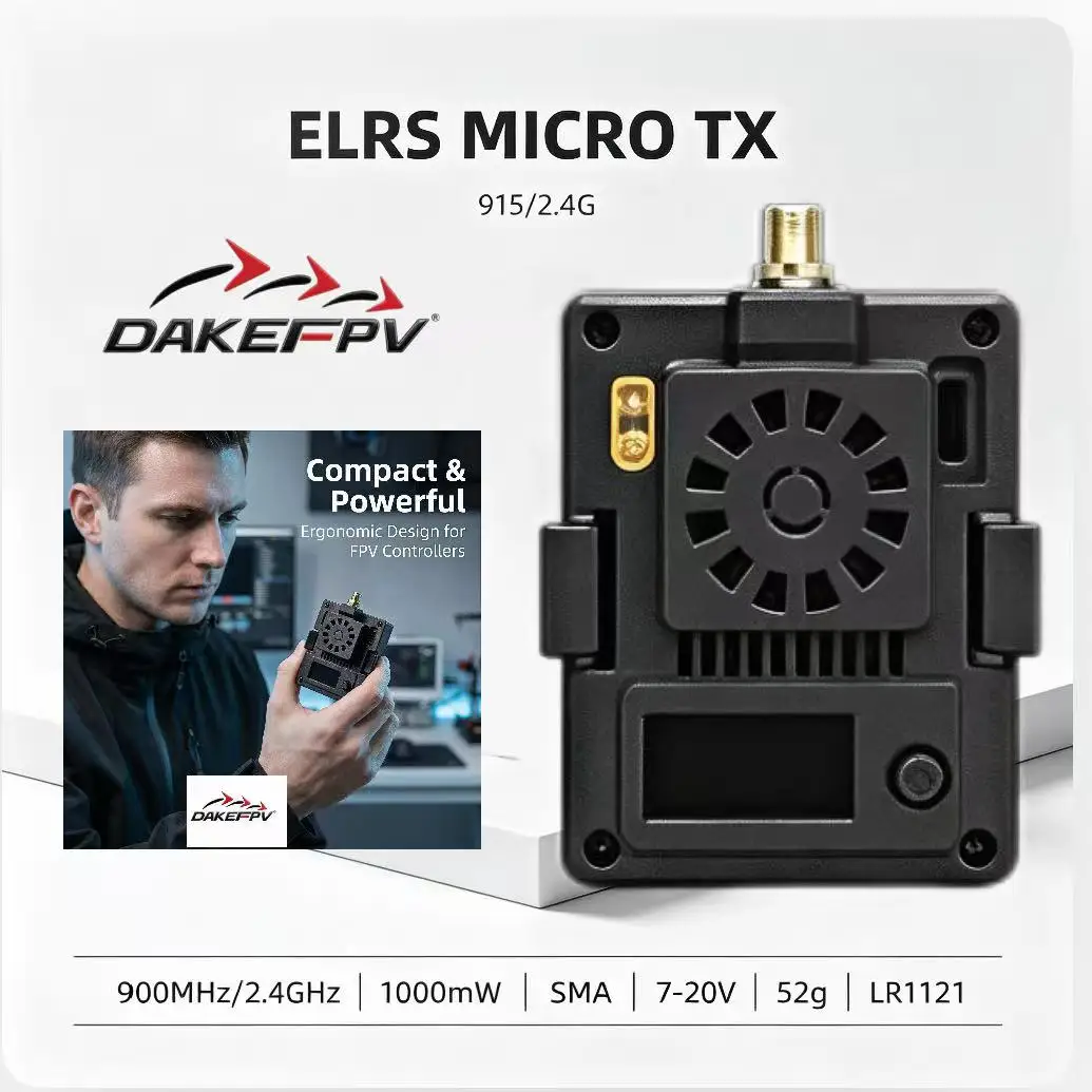 DAKEFPV ELRS Micro TX 433/750/915/2400 Mhz Applicable to FPV Drones - Wireless Communication Module